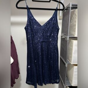 Lulu’s navy sequin dress
